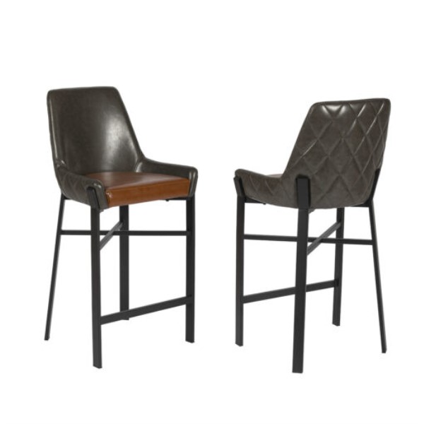 (image for) Bar Stool - Grey/Tan